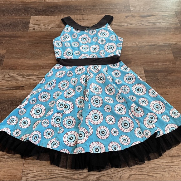 Sourpuss eyeball pinup dress M - Picture 4 of 12